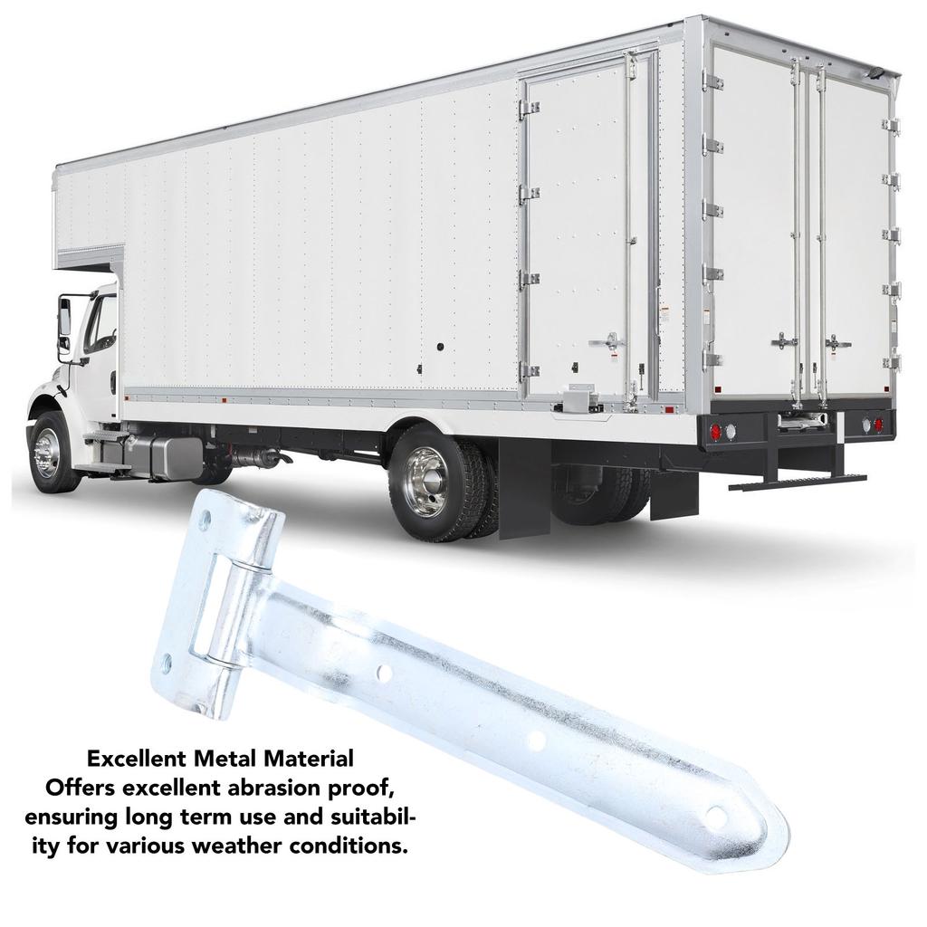 RV Trailer Door Strap Hinge 12 Inch Metal Trailer Door Offset Bent Hinge for Side Door Enclosed Cargo Utility