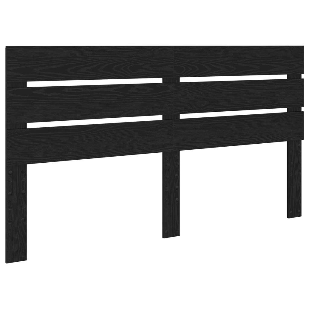 Bed Frame in Black Oak Look 180 x 200 cm Engineered Wood