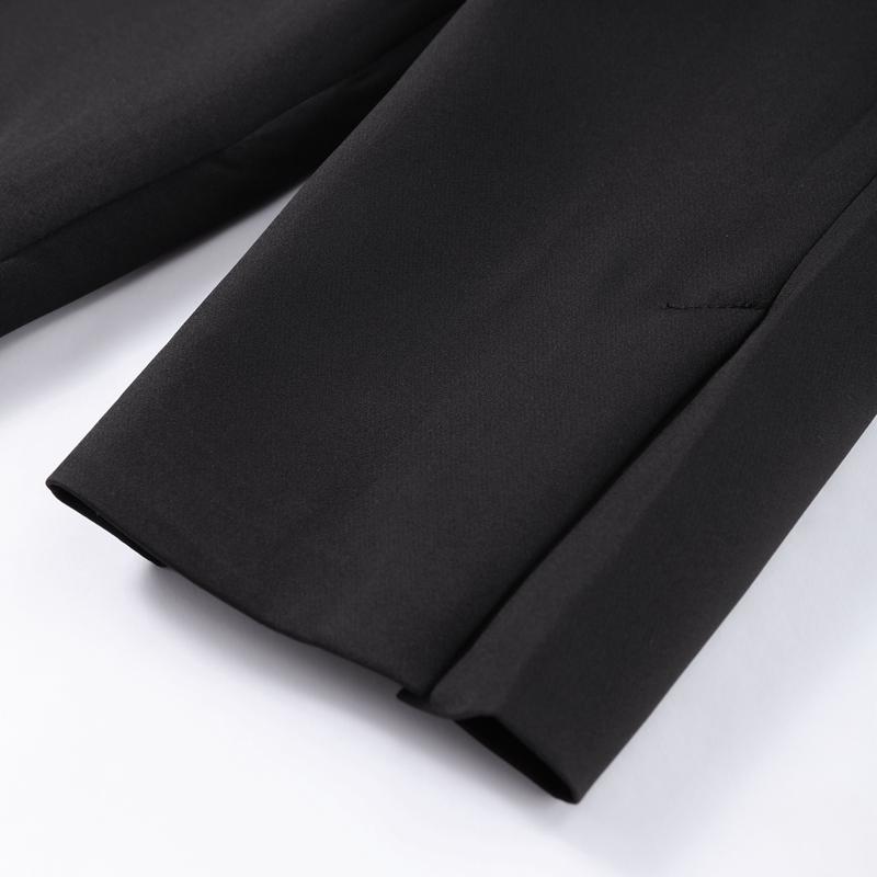 2025 Neuer Damen V-Ausschnitt Blazer Mantel Büro-Outfit Sexy Perspektive Mesh Slim Lange Röcke Anzug Elegant Einfarbig Club Party 2-teilige Sets