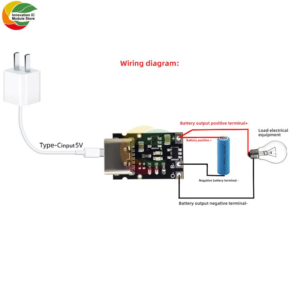 Charging Module Battery Charging Board with Battery Protection BMS 5V Type-C Lithium Battery Charge Module