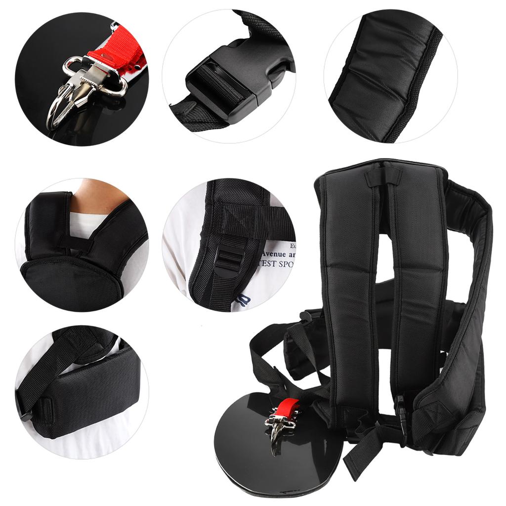 Universal Trimmer Double Shoulder Strap Mower Polyester M Shaped Belt for Brush Cutter Garden