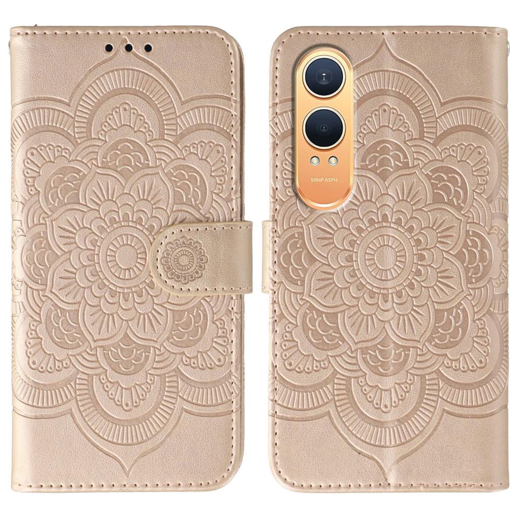 For OnePlus Nord CE4 Lite 5G Case PU Leather Mandala Imprinted Design Wallet Phone Cover