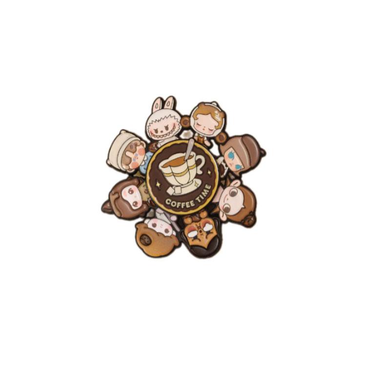 New POP MART Bubbles Cute Bean Coffee Factory Collection Spin Badge Trend Based Products PPMT-2508-0060