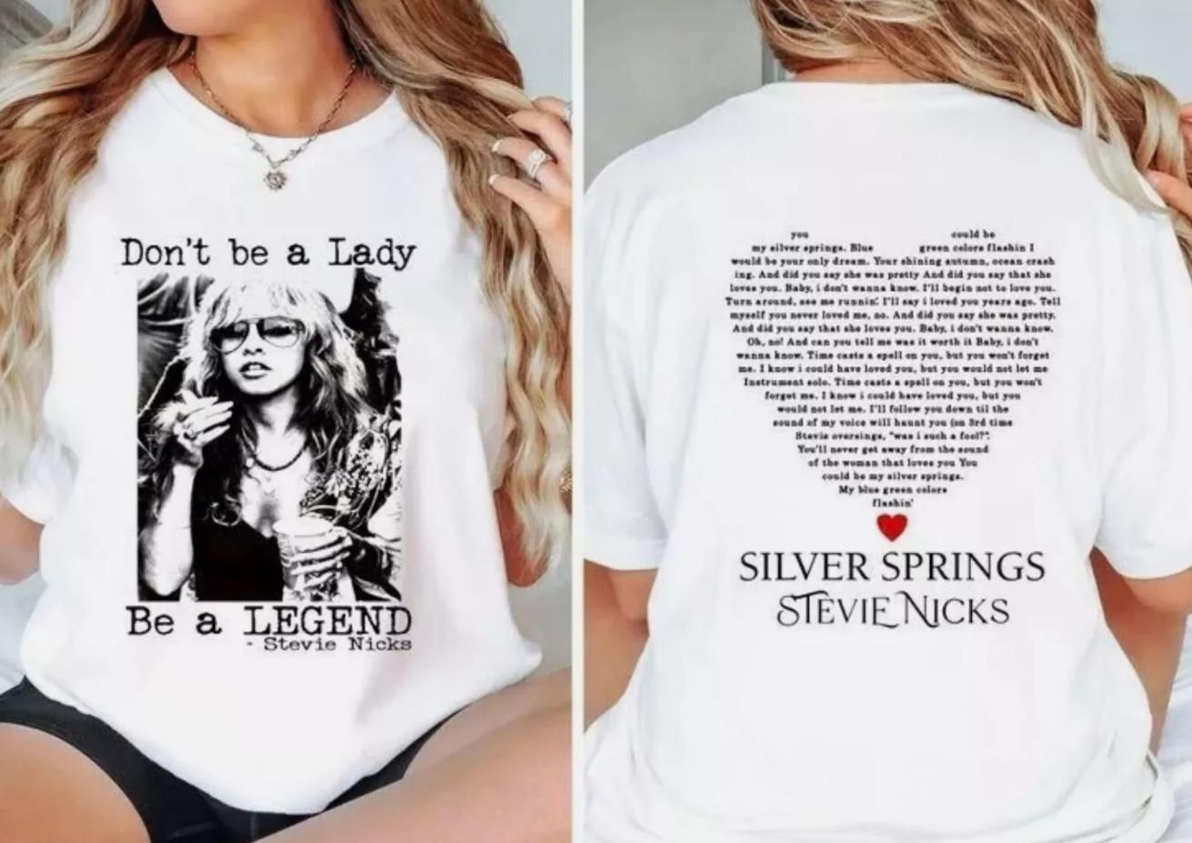 Dont Be A Lady Be A Legend T-shirt Vintage Stevie Nicks TShirt XXXL