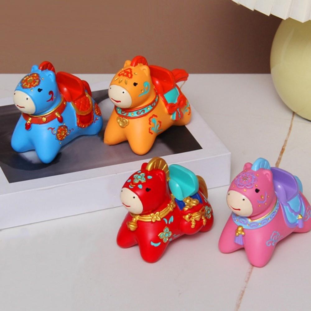 Chinese Style 2026 Horse Ornaments Holder Mascot 2026 Horse Year Figurines  Spring Festival