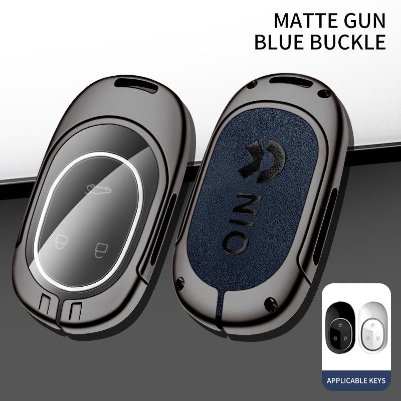 Nio Car Key Case for ES6, ET5, EC6, ES8, ET7, ES7 - Premium Shell & Buckle Holder