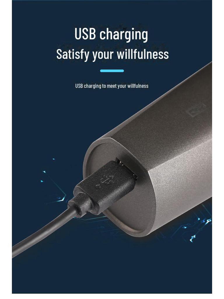 Linke 8806 Washable USB Three-Head Electric Shaver & Multi-Function Razor