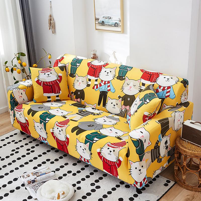 Printed Stretch All-Inclusive Sofa Cover Washable Stretch Sofa Dustproof Jacket Sofa Slipcover