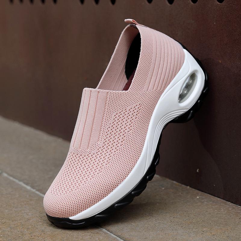 New Jianbu Casual Shoes Breathable Foot Cover Middle-aged Mesh Sports Shoes Casual Thick Sole Heightening Rocking Women's Shoes