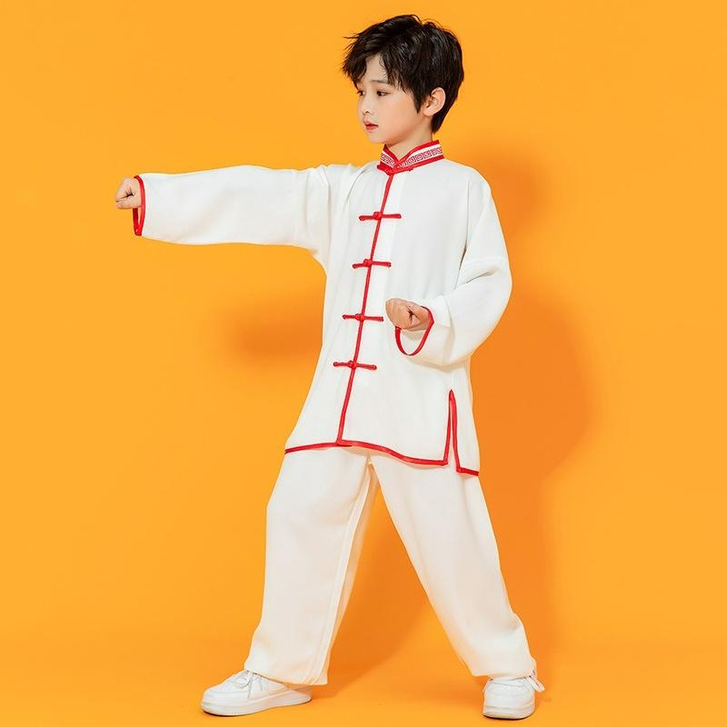 

Детская форма для боевых искусств, Детская форма для практики тай-чи, Форма для занятий в китайском стиле, Форма для выступлений кунг-фу для мальчиков и девочек 150 белый