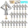 50pcs Plasterboard Fixings Anti Rotate Drywall Anchor Kit Stable Expansion Tube Anchors Butterfly Type Wall Fixing Anchor with
