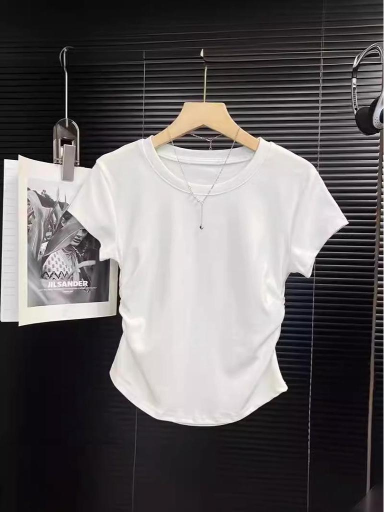 Spicy Girl Women's Round Neck Short-Sleeve T-Shirt - Pure Desire Style for Summer 2024