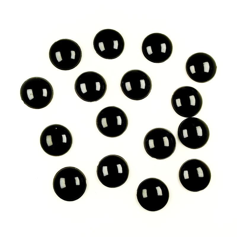 Half-Round Flat-Bottom Eye Plush Toy with Black Bean Eyes - Animal & Human Figures Bead Accessories