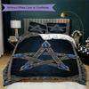 Pentagram Pattern Bedding Uilt Set Uilt Cover Pillowcase Home Decoration Birthday Gift (1 * Duvet Cover + 2 * Pillowcase  Without Core)164