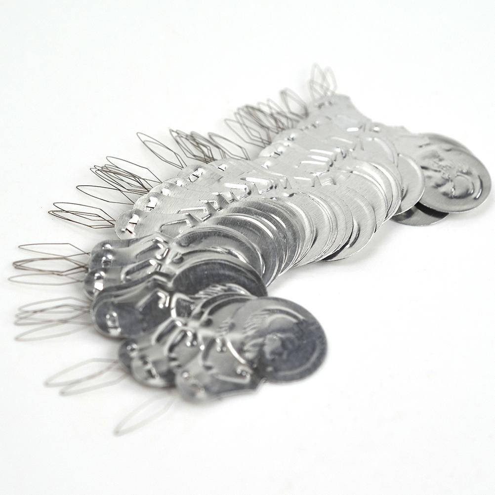 100Pcs Aluminum Gourd Shape Needle Threader Tool Wire Loop Threader For Machine Hand Needles Sewing Helper Craft Project 4.20X1.70X0.10CM