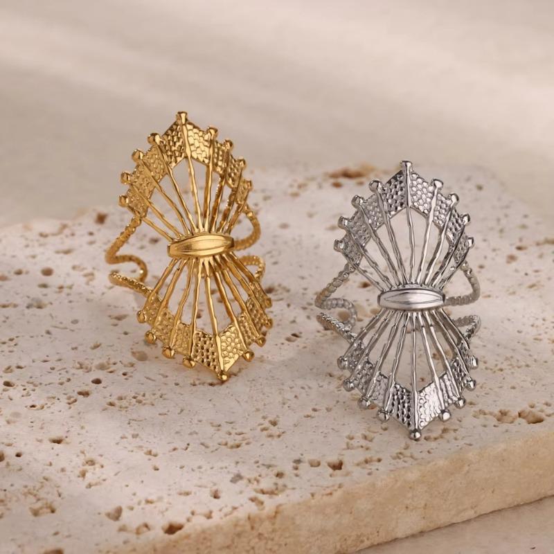 Summer new titanium steel ring women's niche light luxury shell crab ocean index finger ring