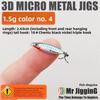 Iron Plate Micro Sized Bait 1.5g Weight 3D Design Metal Cast Jig Spoon Metal Material Mini Size Micro Sequin Fishing Lures Pesca