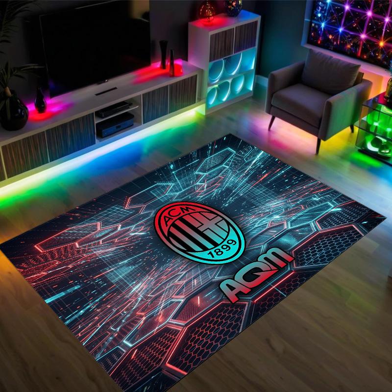 AC Milan Design Crystal Velvet Carpet Cozy Non?Slip Printed Rug For Bedroom Living Room Entrance