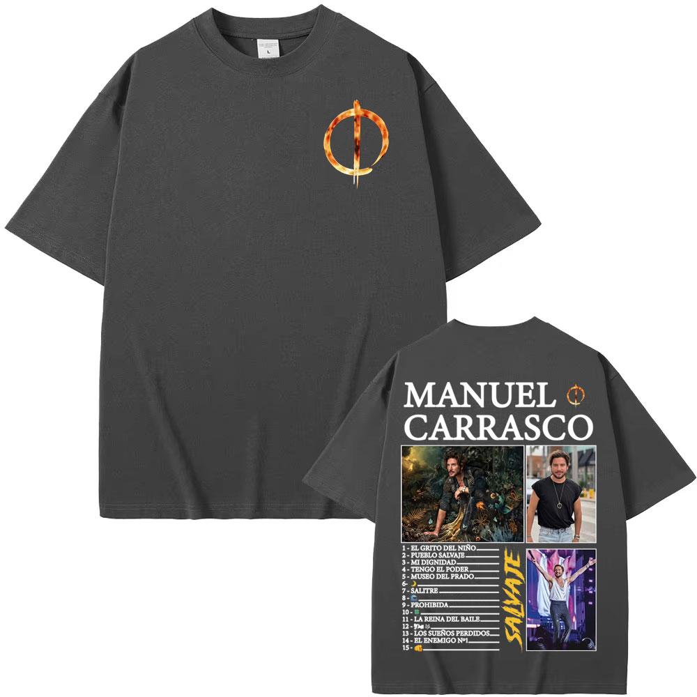 2025 Summer Rapper Manuel Carrasco Album Tour Merch Tshirt Male Harajuku Hiphop Pop Tshirt Cotton Casual Highquality Top