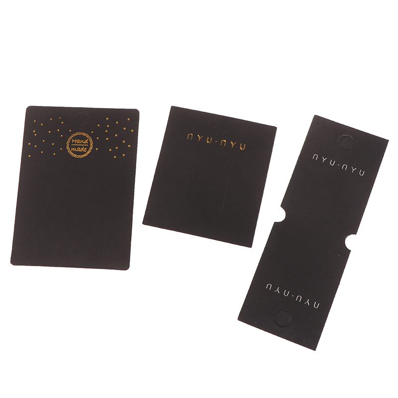 100Pcs Hairclips Hairpin Display Cards Paper Holder For Diy Hair Jewelry Cute Black Packing Labels Retail Hanging Tags