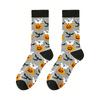 Halloween Themed Socks for Men and Women, Cotton Socks, Spring and Autumn Socks, Skull Trend Mid-calf Socks