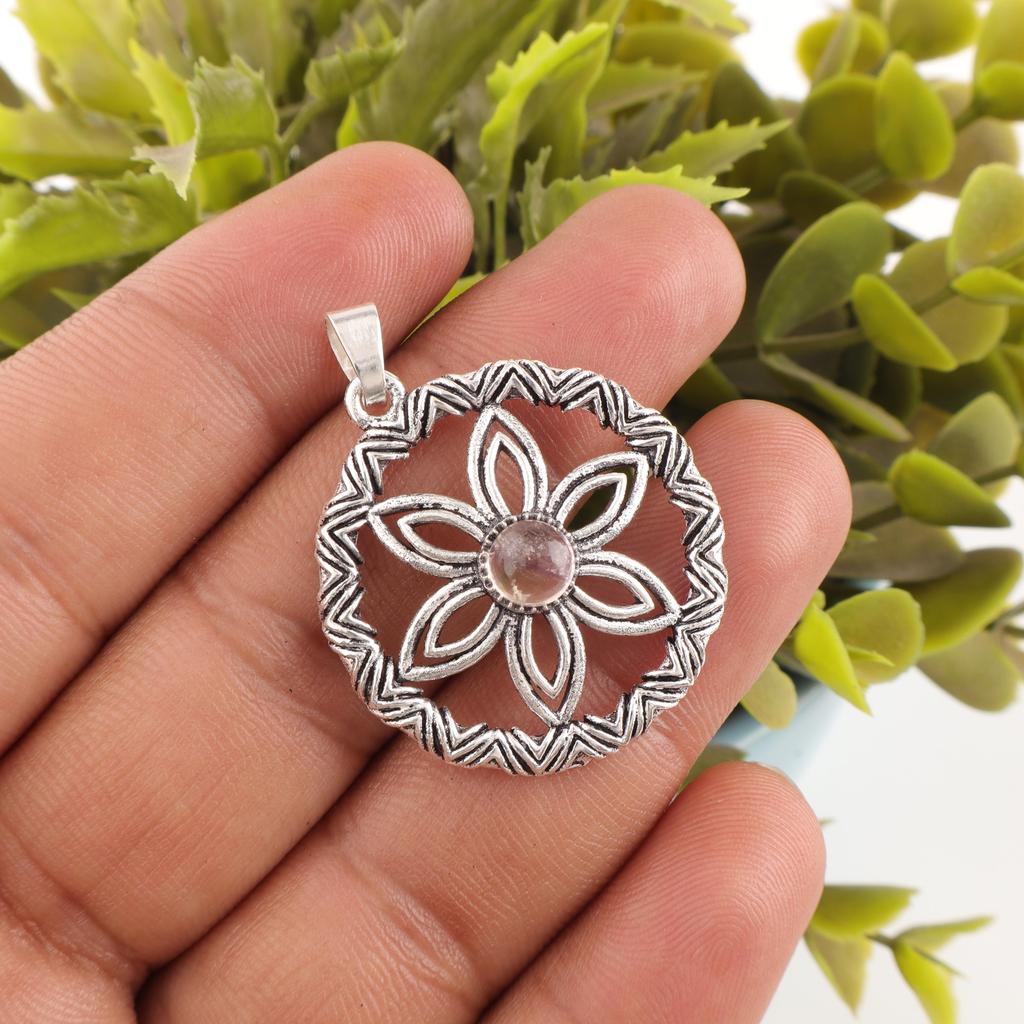 Ametrin Anhänger, 925 Sterling Silber Edelstein Schmuck, handgefertigter Anhänger, Für Thanksgiving