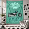 Arazzo da Appendere alla Parete con Nome e Testo Personalizzati, Arazzo Decorativo Harley-Davidson per Camera da Letto
