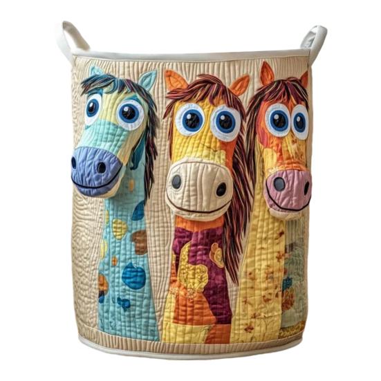 Стеганая цветочная корзина для белья Тканевая бохо корзина для хранения с ручками Складная большая корзина для белья для детской комнаты спальни Одежда Игрушки для детей S D