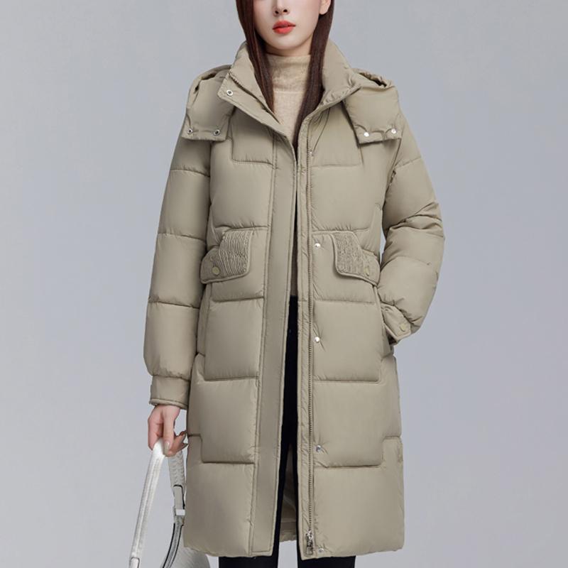 Móda Žena Zimní Dlouhé Kabáty s Kapucí Ležérní Volné Hrubé Teplé Parky Dámské Bundy