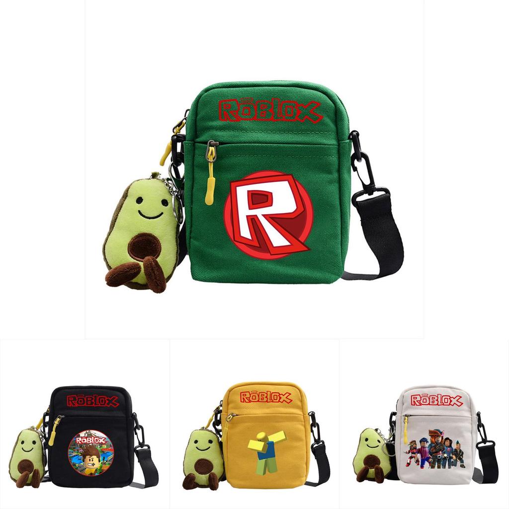 Plátěná taška přes rameno Roblox s potiskem herní postavičky pro běžné cestování a do školy