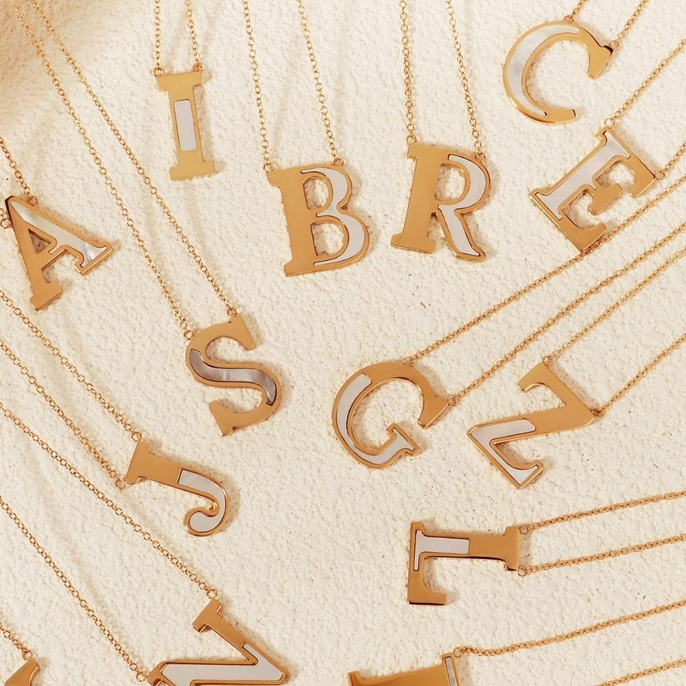 Letter A to Z English Letter Necklace English Letter Letter DIY Choker Unisex