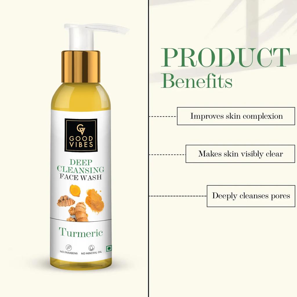 @Good Vibes Turmeric Face Wash UKS56-80%OFF