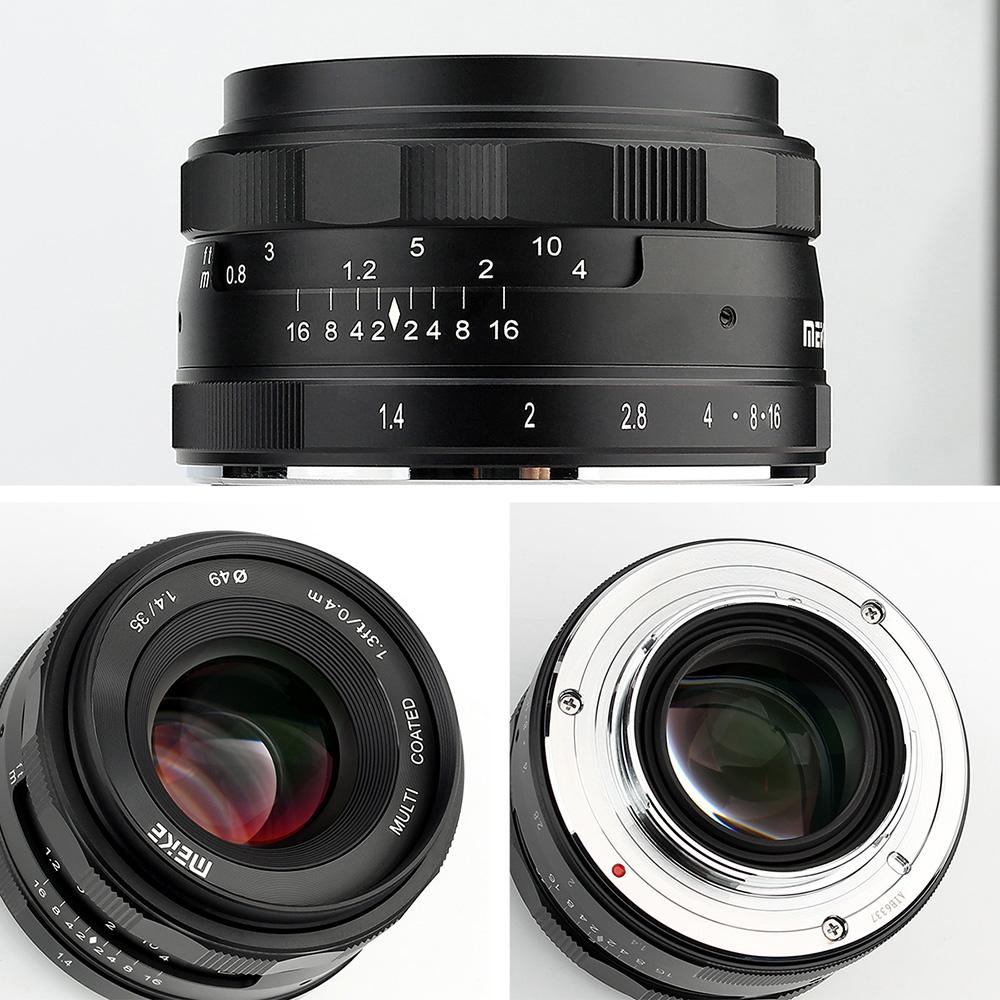

Объектив Meike 35mm f1.4 Canon APS-C Широкоугольный Ручной Фокус для Камер с байонетом Canon M1 M2 M3 M5 M6 M10 M50 M50II M100 M200 EF-M Canon EF-M