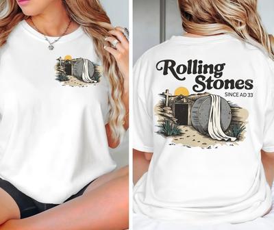 Rolling Stones Jesus Christus T-Shirt für Unisex, Ostertag, Geschenk für Christen.