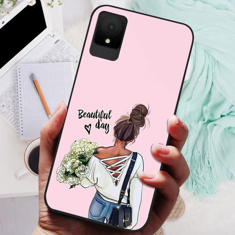 for TCL 502 Case Soft TPU Silicone Phone Covers for TCL 501 503 Case Bumper TCL502 Shockproof Coque Cover Luxury Cute Cartoon