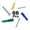 Plastic Material Wall Anchors Stable Hardness Durable Construction Expansion Plug Strong Grip Force Smooth Cutting