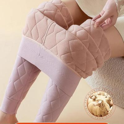 Damen High Waist Wolle Warme Fleecegefütterte Leggings - Dicke Extra Warme Hosen für Herbst und Winter