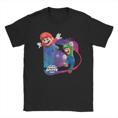 Marios Luigi Adventure T Shirts Unisex Women Cotton Creative TShirts Crewneck Galaxy Movie Tees Short Sleeve Clothing Summer