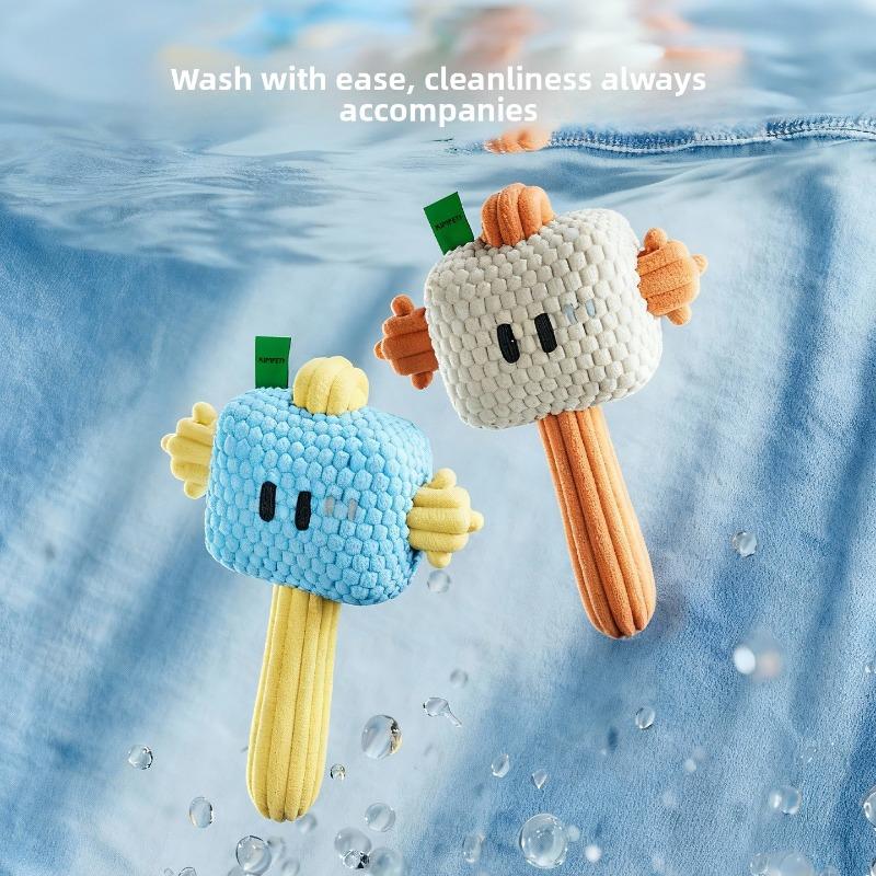 Hundespielzeug Mäusefanghammer Spielzeug Kauspielzeug mit Sound-Interaktion und Haltbarkeit für Hunde, Haustier Plüschtier