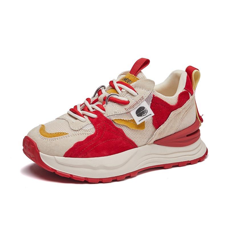 Nové dámské tenisky, módní sportovní jednobarevné boty se silnou podrážkou