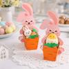 Paper Box Food Packaging Case Rabbit Hug Carrot Design Cookie Box Easter Candy Box  Gift Giving