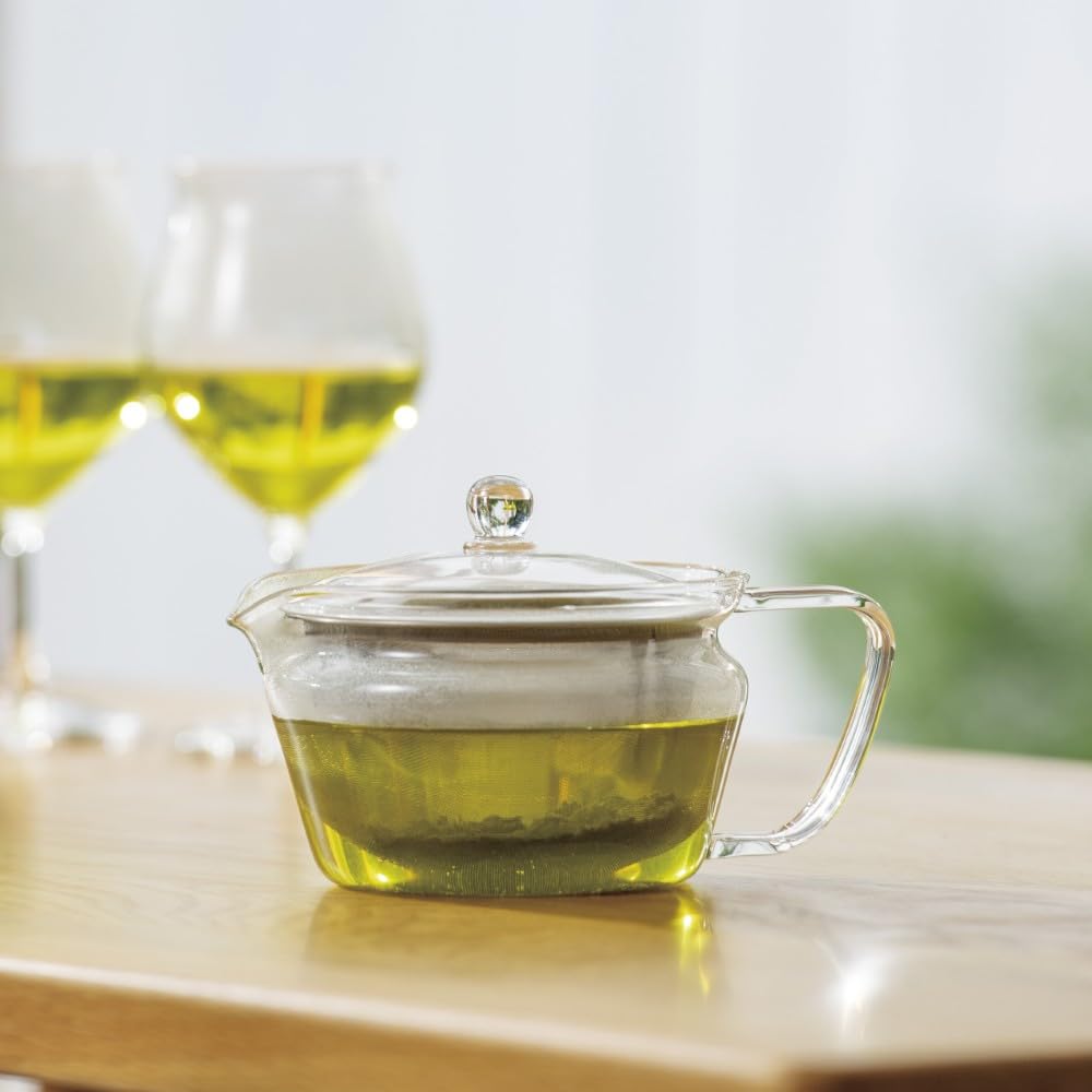 Hario [Chacha Zen Kyusu] Enjoy Japanese Tea In Style with This Heat-resistant Glass Kyusu. Gift Wrapping Available. Model Number CHZ-45T