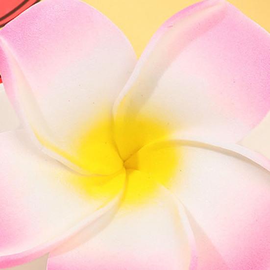 2 Adet Plumeria Çiçek Saç Tokası Kaymaz Renkli Yan Klipsler Kadınlar Kızlar için Dekoratif Plastik Saç Aksesuarları
