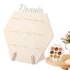 Houten Donutbord met 9 Haken Donut Displayrek Decoratief Donut Displayrek Voor Gebak Eettafel Cafe Catering Buffet