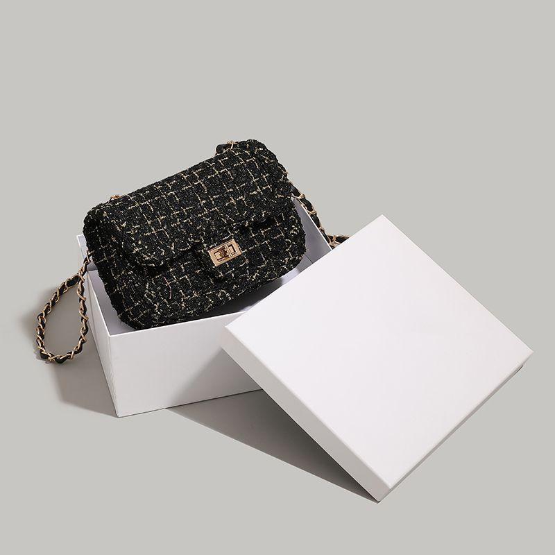 

Wholesale woven niche temperament light luxury small fragrant woolen bag women s 2025 new chain shoulder bag crossbody bag чёрный