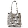 Bagging Tote Bag, Women's, One-Shoulder, A4 Size, Knit, Stiff, Large, Kobe Liberal, Nt01 (Zebra)