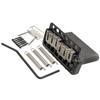 Wilkinson WVP6-SB 10.8mm 5+1 Hole Tremolo Bridge Unit with Stainless Steel Saddles and Full Steel Block for Imported/Japanese Strat Guitars, Black