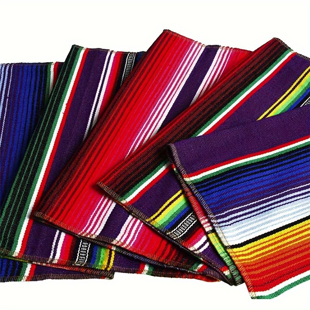 1 ks Mexický Serape Běhoun na stůl Živý ručně tkaný design 14 x 84 palců pro Fiesta dekorace Svatba Venkovní pikniky Stolování