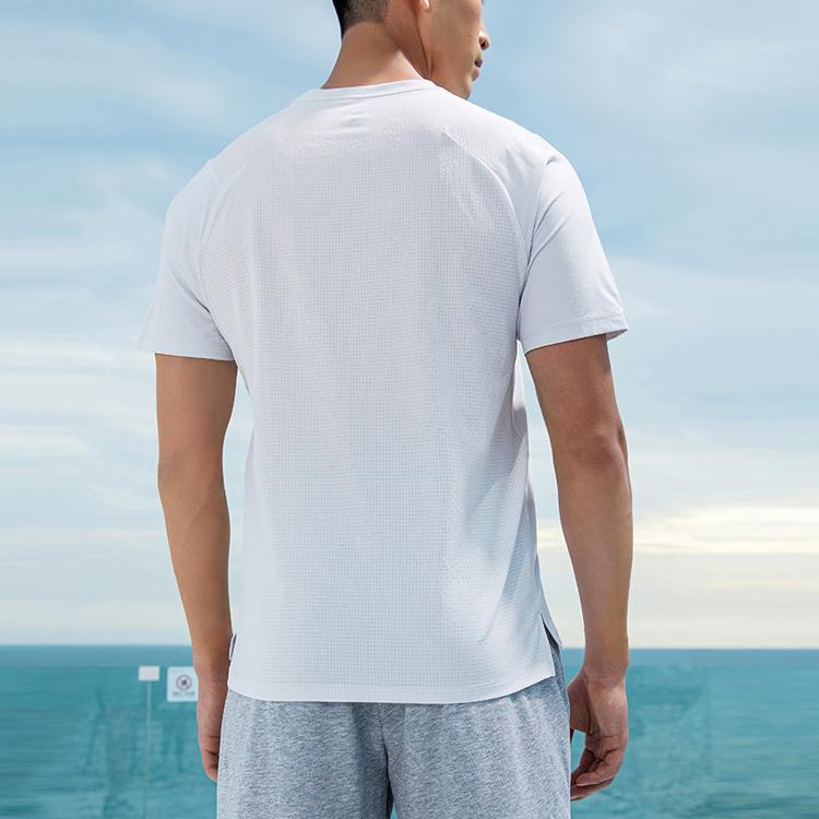 Anta Pocket Casual Crew Neck T-Shirt Men Tops Misty-Grey 952227109-1