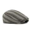 Spring Summer Cap Women's Beret British Vintage Striped Cap Men Peaked Cap